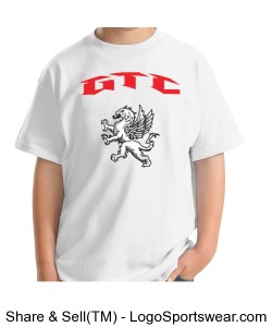 GTC Youth T Shirt-White Design Zoom