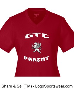 Ladies Zone Performance T-Shirt for Parents-Red Design Zoom