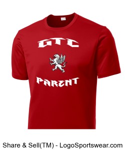 Mens Sport-Tec Competitor Tee for Parents-Red Design Zoom
